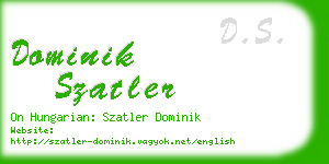 dominik szatler business card
